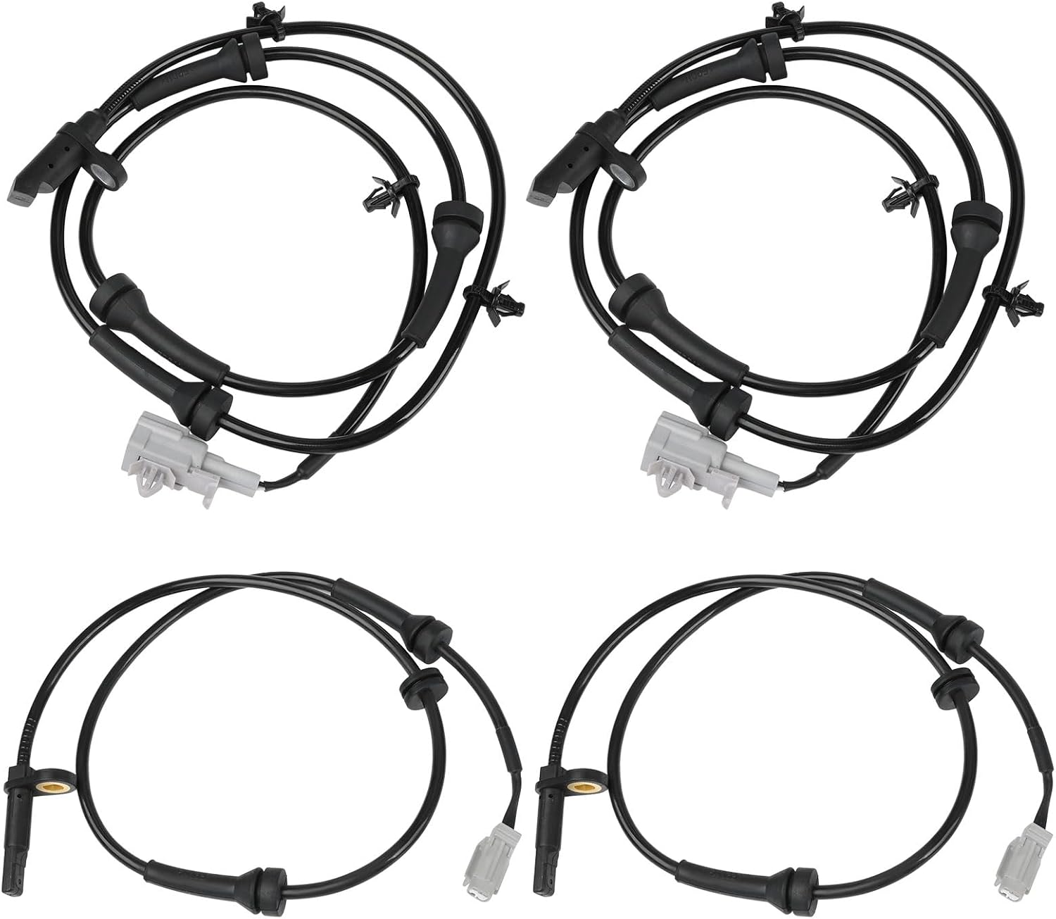 WMPHE 4 Pcs ABS Wheel Speed Sensors Compatible with Nissan Rogue 2.5L L4 2008 2009 2010 2011 2012 2013, Front and Rear abs Sensors, Replacement for 47910JG000, 479001DC1A