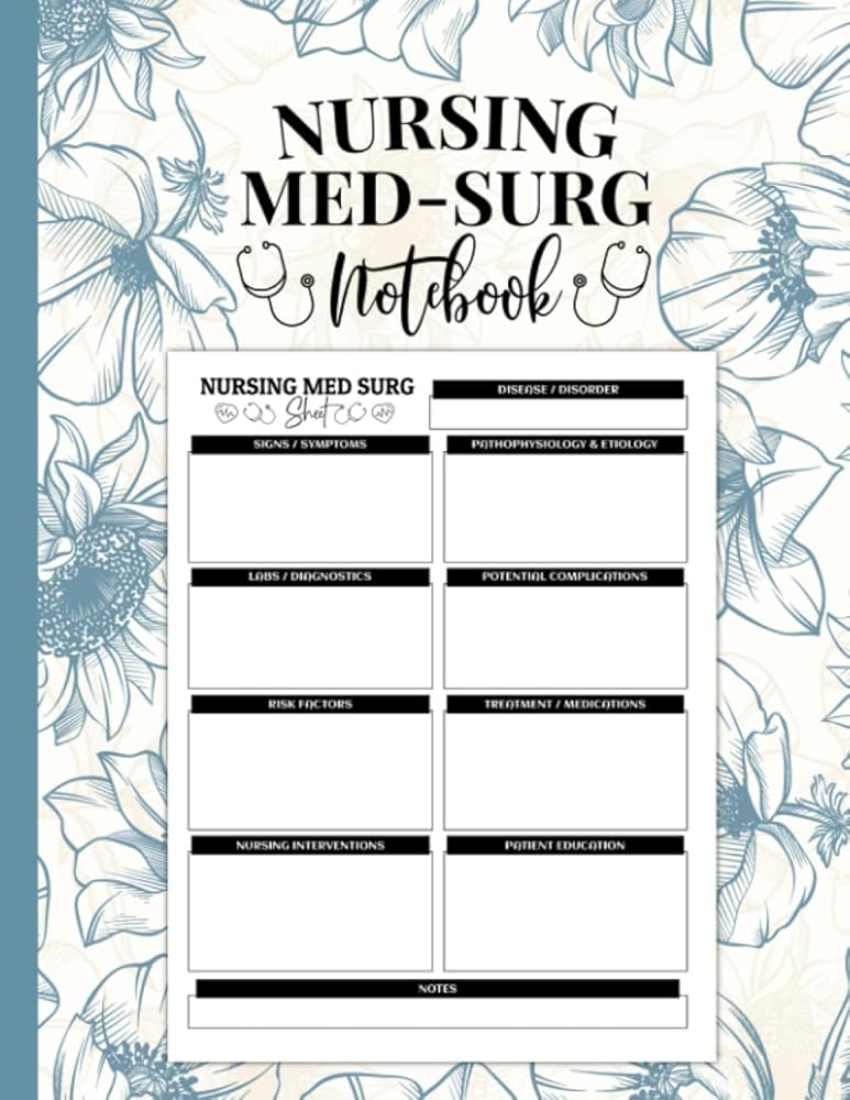 nursing-med-surg-notebook-med-surg-study-template-notebook-for-nursing-students-8-5-x-11-inches-mrchd-mery-amazon-com-books for Free Printable Nursing Study Template Nursing Med Surg Notebook: Med Surg Study Template Notebook for Nursing Students, 8,5 x 11 inches: MRCHD, Mery: Amazon.com: Books for Free Printable Nursing Study Template
