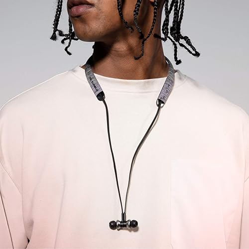 Miniatura 6 de SOL Republic Shadow Fusion - Auriculares Bluetooth negros, 10 horas de reproducción, cómodos cuello de fibra de punto, conexión magnética, flexible,