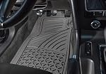 OxGord 4pc Set Tactical Heavy Duty Rubber Floor Mats - Gray