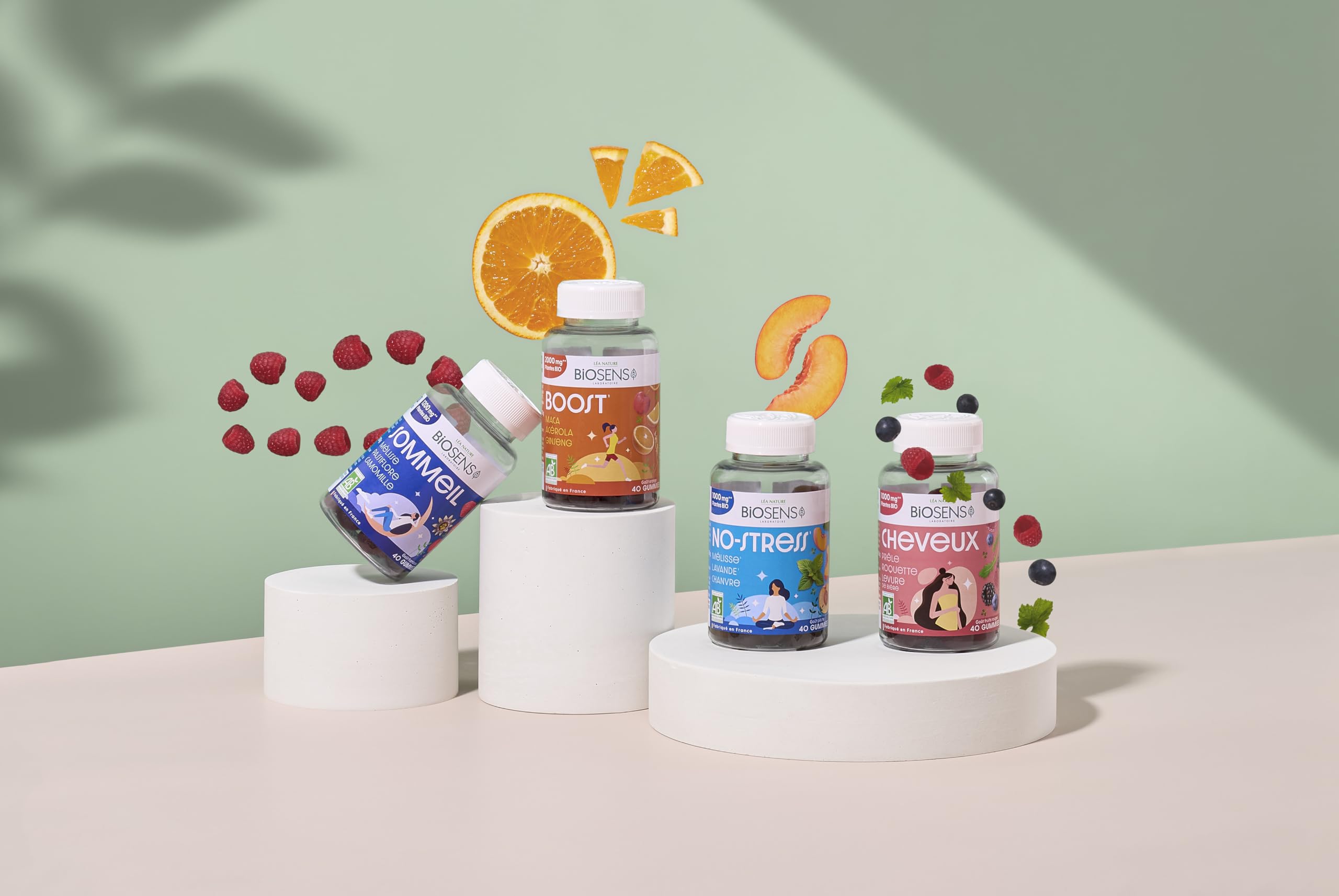 BIOSENS | Gummies Sommeil | Complément alimentaire bio | Aide à l’endormissement & Favorise un sommeil de qualité| Mélisse – Passiflore | 40 gummies