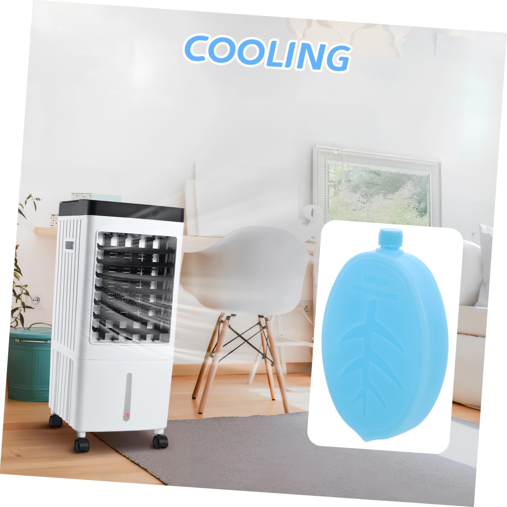 YARNOW Ventilateur De Climatisation Cristal De Glace Glace Réutilisable Réutilisable Congélateur Récipient À Glace Conteneurs De Glace De Refroidissement Frais Garder Les Cas De Glace