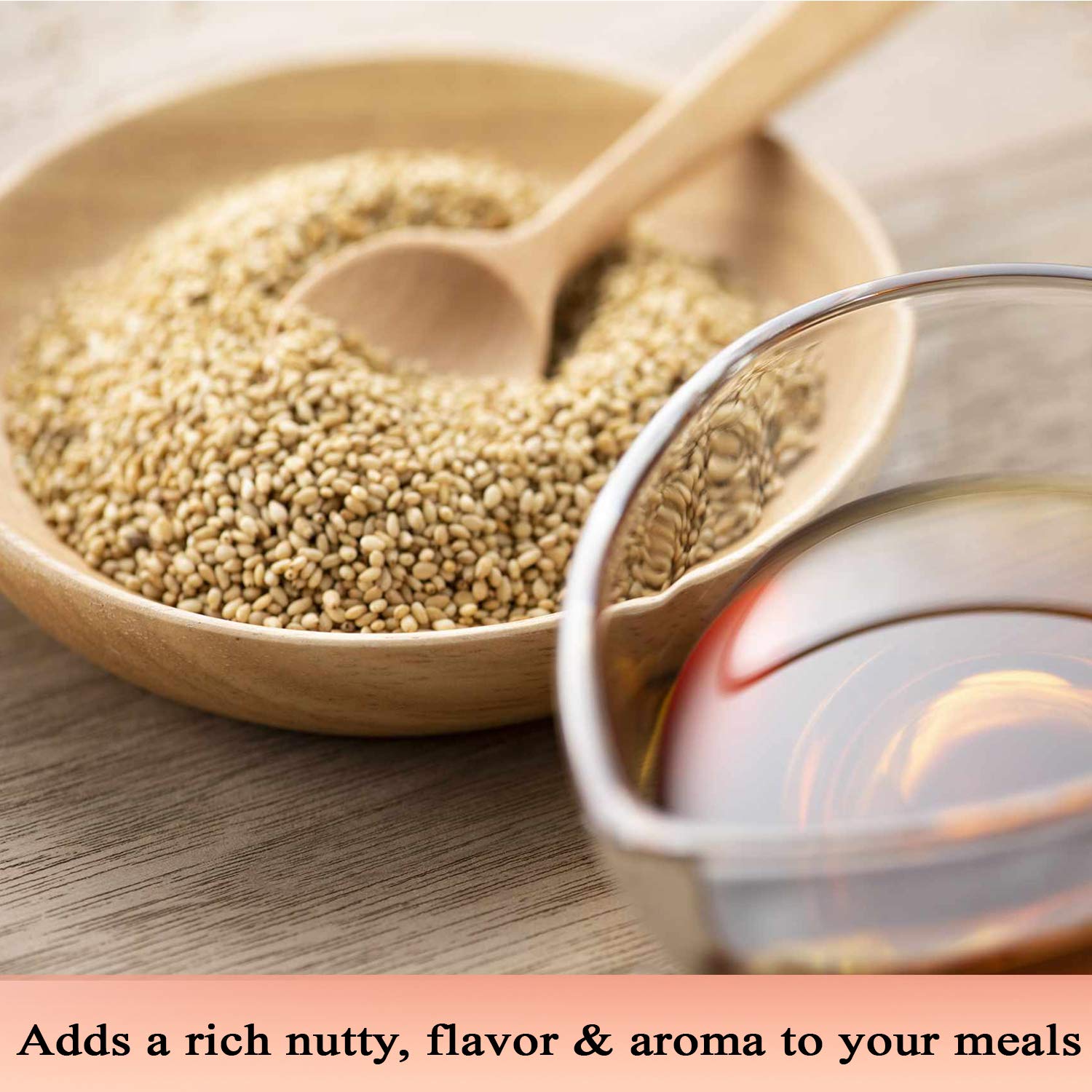 De La Rosa Toasted Sesame Oil, Cold Pressed & Unrefined Organic Sesame Seeds Oil, Vegan, Kosher, Non-GMO & Gluten Free, Pure Sesame Oil for Cooking, Salad Dressing & Marinades, 1 Gallon (Pack of 1)