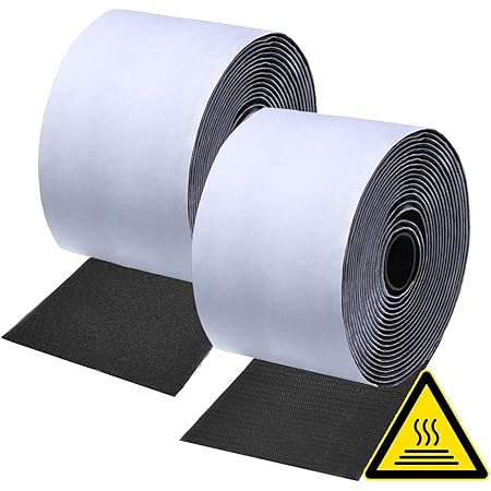 Anderk 11Cm Breite 2 Meter Lang Hochtemperaturbeständigkeit Klettband  Selbstklebend Extra Stark Klettverschluss Selbstklebend, Schwarz :  Amazon.de: Baumarkt