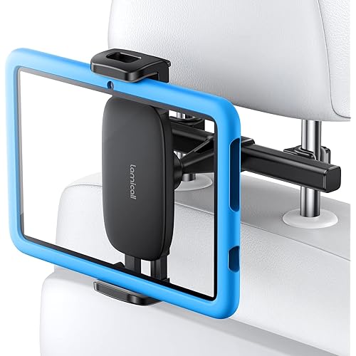 Lamicall Car Tablet Mount, Headrest Tablet Holder - Car Back Seat Travel Stand for Kids, Compatible with iPad Pro Air Mini, Galaxy Tab, Fire HD, 4.7-13" Cell Phone, Tablets and Devices