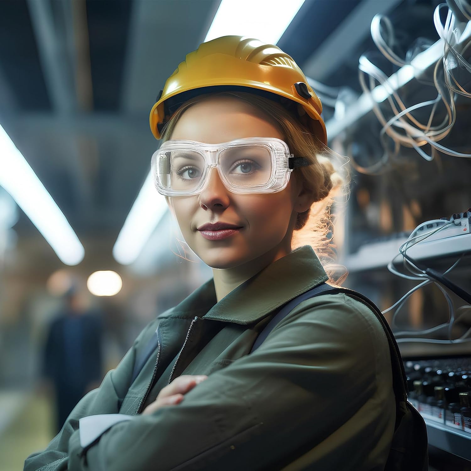 100 Pairs Safety Goggles Anti-fog Protective Safety Glasses Clear over Glasses Anti Scratch Eye Protection Anti Dust Lightweight Eyewear for Science Lab Chemistry Construction Onion