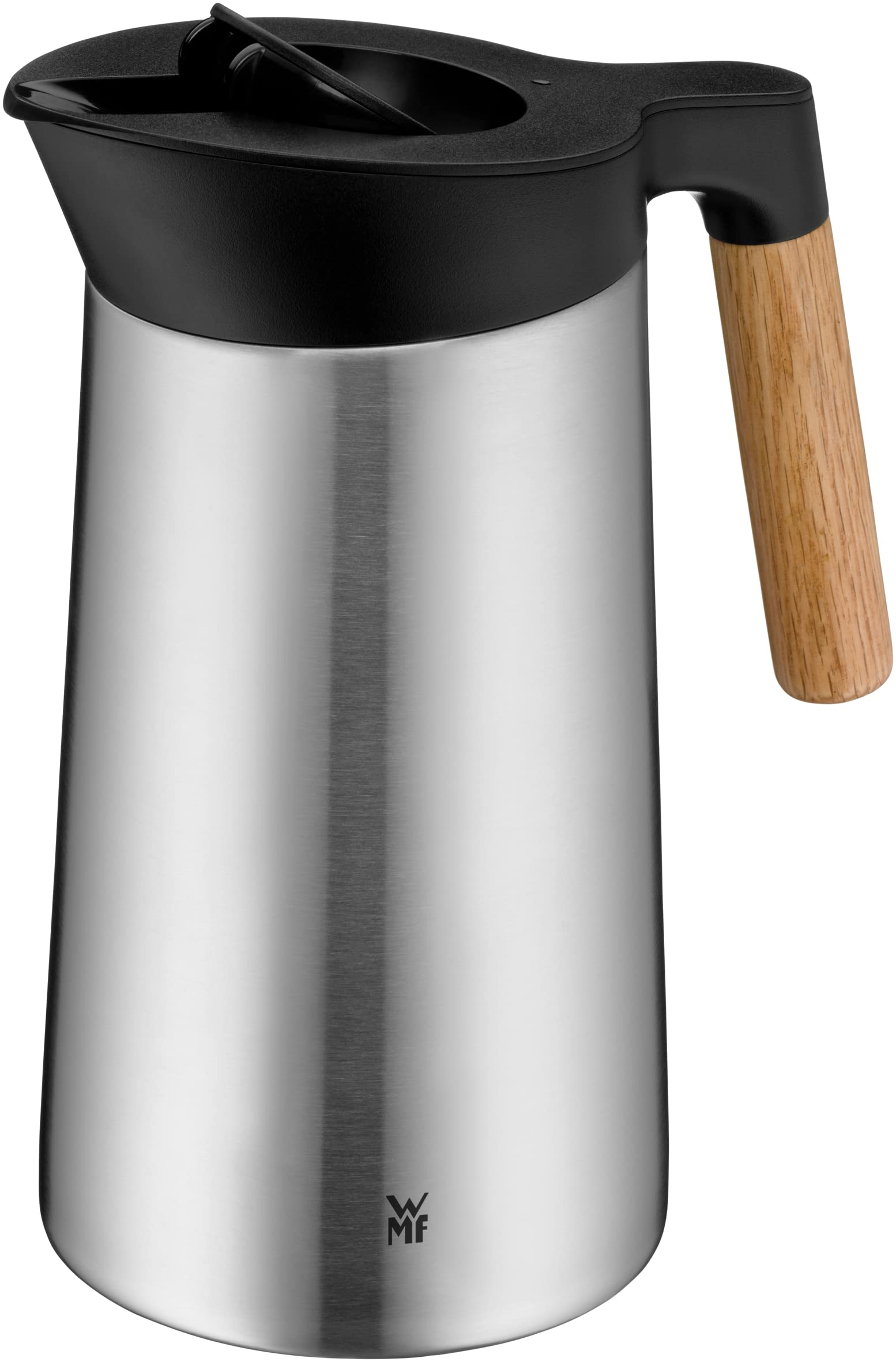 WMF Kineo doppelwandige Isolierkanne 1liter, Thermoskanne Edelstahl mit Klick-Verschluss, Kaffeekanne hält Getränke 12h warm & 24h kalt, matt