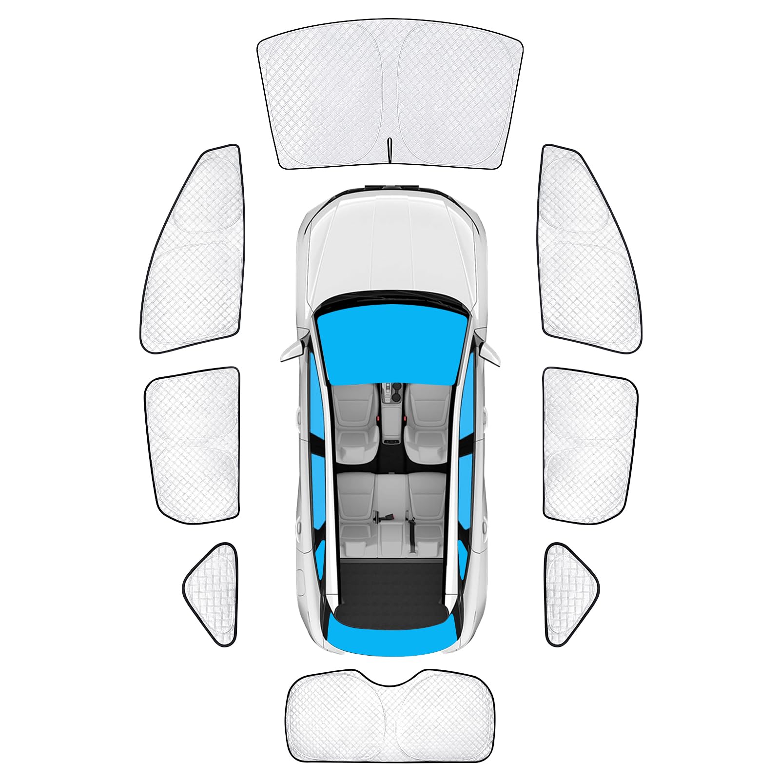 KMF Windshield Sun Shade Accessories, Sunshade Foldable Custom Fit Windshield Sun Visor Protector Block UV Rays (for Hyundai Tucson 2022-2026)