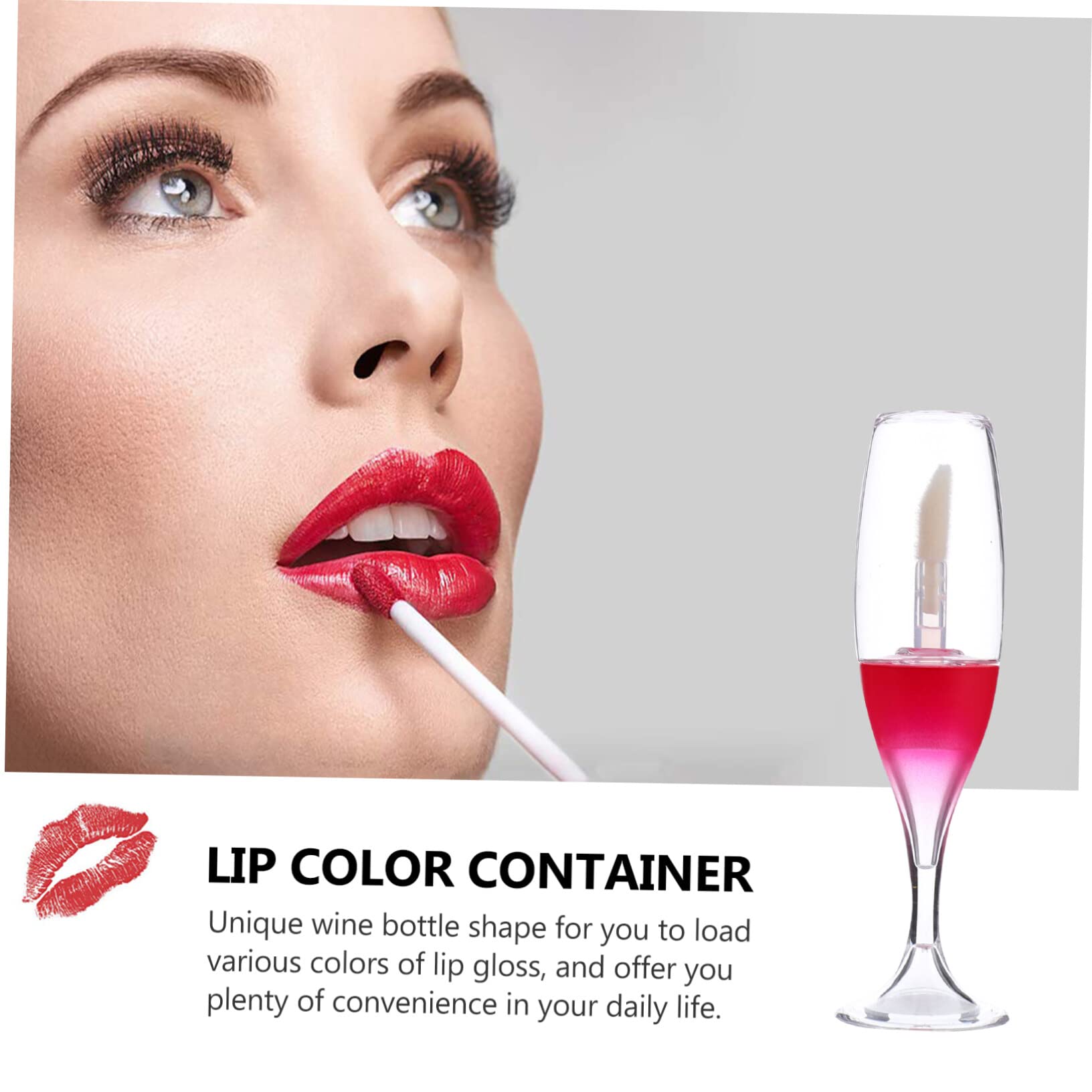FRCOLOR 36stücke Wiederverwendbare Lip Gloss Röhrchen Im Weinglas-design Behälter Für Lippenpflege Und Kosmetik Für -proben Und