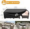 Fundas para muebles de exterior impermeables, fundas para juegos de patio de 420D resistente, sin rasgaduras, anti UV sin decoloración (138" L x 103" W x 36" H) 3