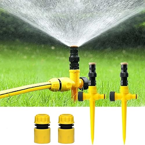 Sistema de riego automático de rotación de 360 rociador de jardín y césped diámetro de cobertura 65 pies 2 rociadores de jardín multifuncionales