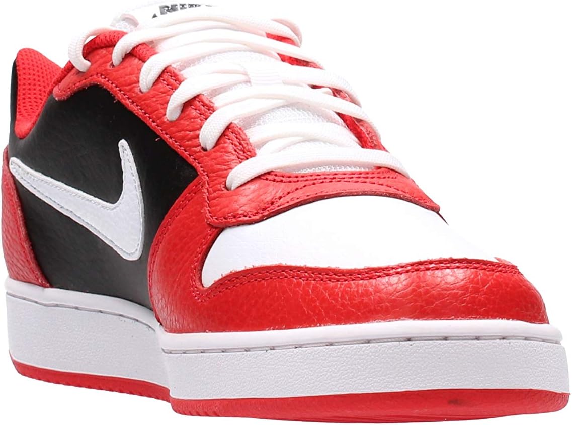 Nike mens Ebernon Low 10 White White Univ Red Black 101