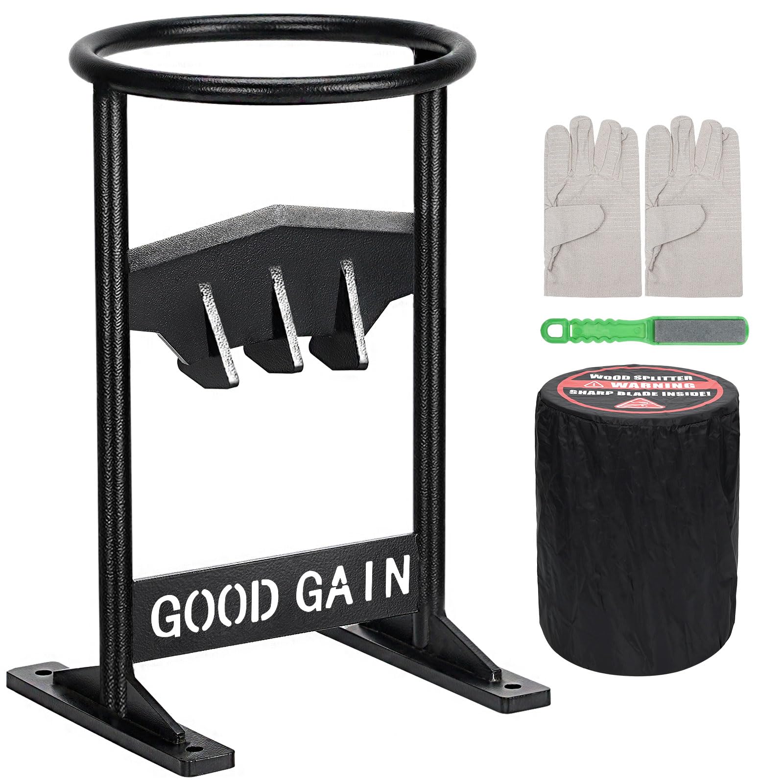 Kindling Splitter for Wood - Manual Log Splitter Heavy Duty | Wood Splitter Wedge with Waterproof Cover & Glove | Portable Firewood Cutter Tool for Outdoor Camping, Indoor Home, Stove, Fireplace