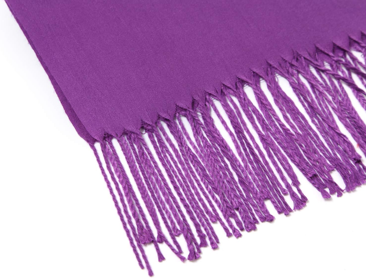 Cindy & Wendy Pashmina Shawls and Wraps Large Scarfs for Women Wedding Party Bridal Long Fashion Solid Shawl Wrap Fringes - Image 6