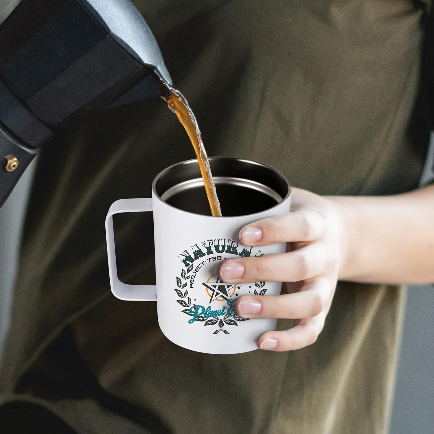4Pcs 12oz Sublimation Skinny Tumbler w/Handle & Coffee Mug SS