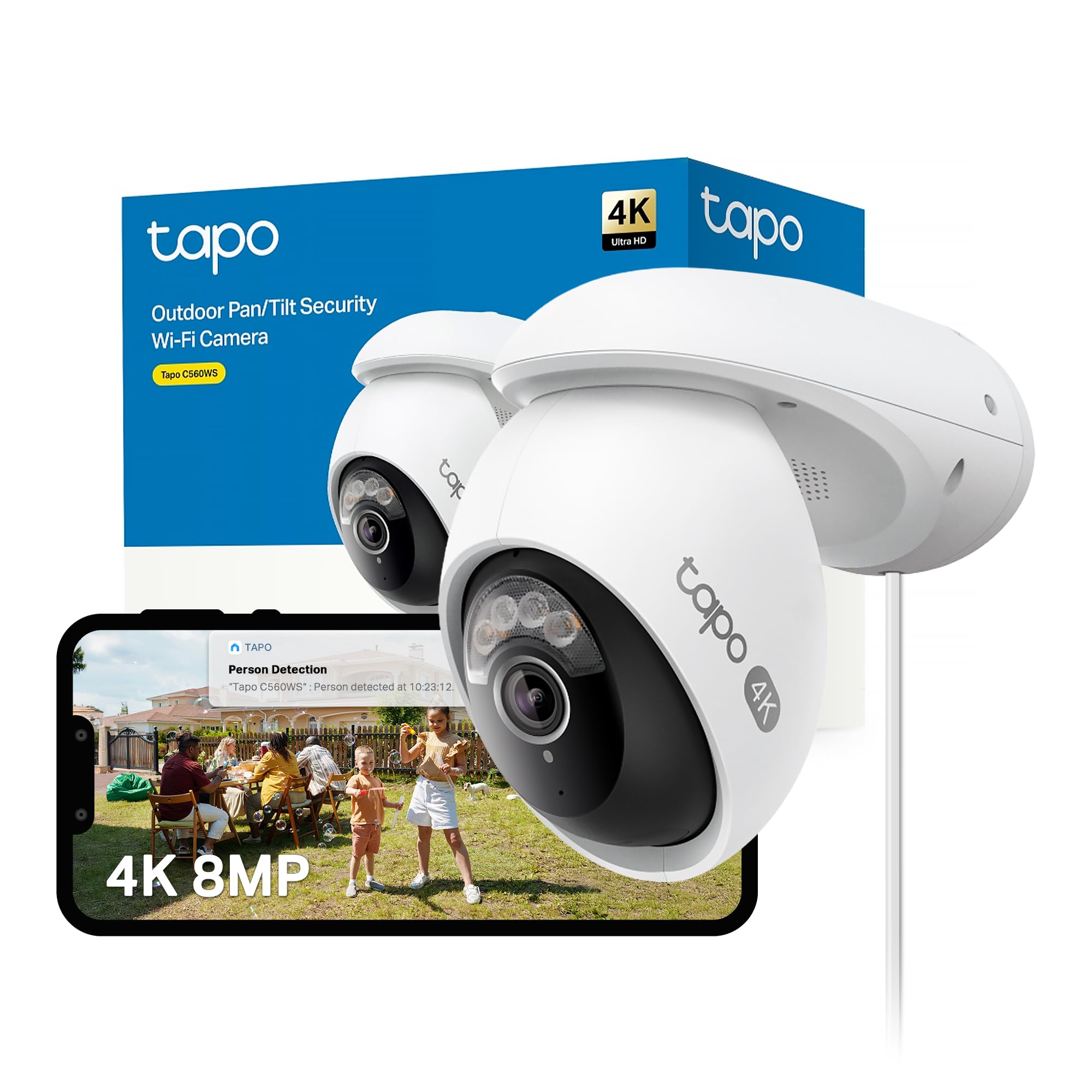 防犯カメラ 4K 8MP 18倍ズーム Tapo C560WS 800万画素1台 TP-Link 800万画素 防犯カメラ パンチルト 4K 8MP 18倍ズーム 顔