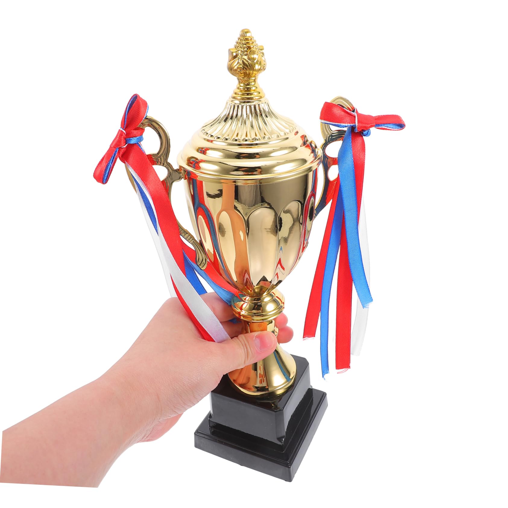 Coppa Premio Sportiva Oro in Plastica 28,5cm per Competizioni e Premiazioni Scolastiche, Design Elegante e Facile da Trasportare