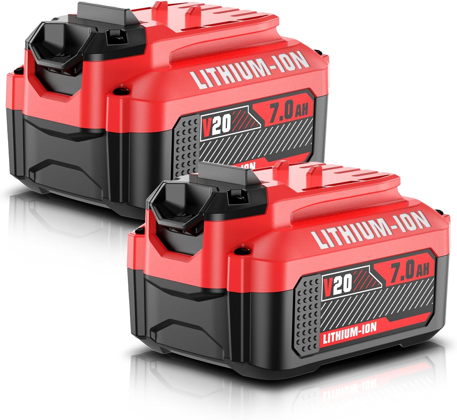 Bonadget 2 Pack 7.0Ah 20V Replacement Battery for Craftsman 20V MAX Battery CMCB204 CMCB202 CMCB201 CMCD700C1 CMCS500B High Capacity Battery Replacement