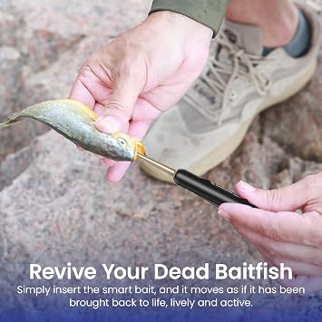 KANAMA Smart Bait Mini,Rechargeable Robotic Swim Baits,Fish Attracting Sound Waves and Vibrating Actions for More Bites, Lure Auto-Swimming & Dead Fish Revival,Freshwater & Saltwater Ready