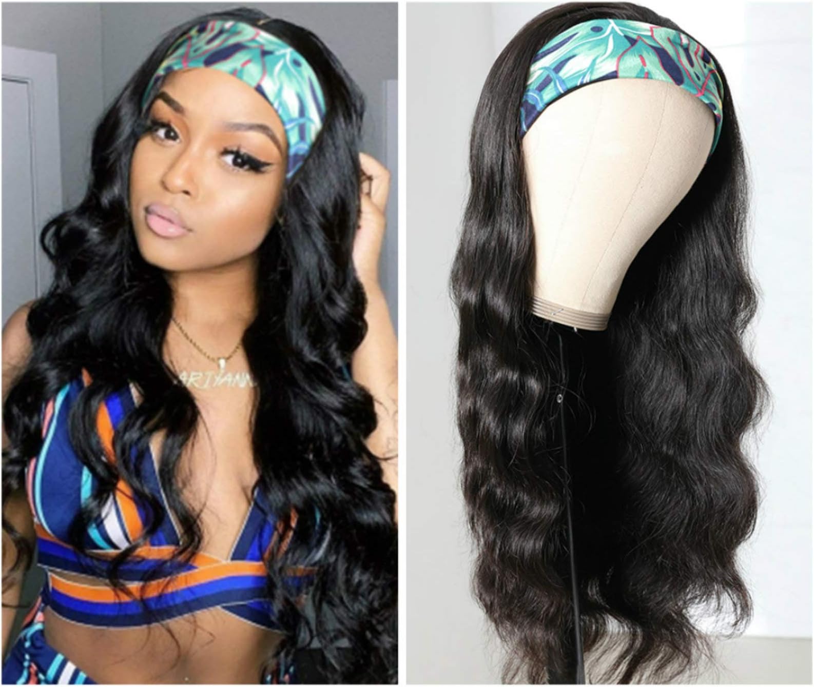 catti Headband Wigs Human Hair for Black Women Body Wave Human Hair Wigs Glueless