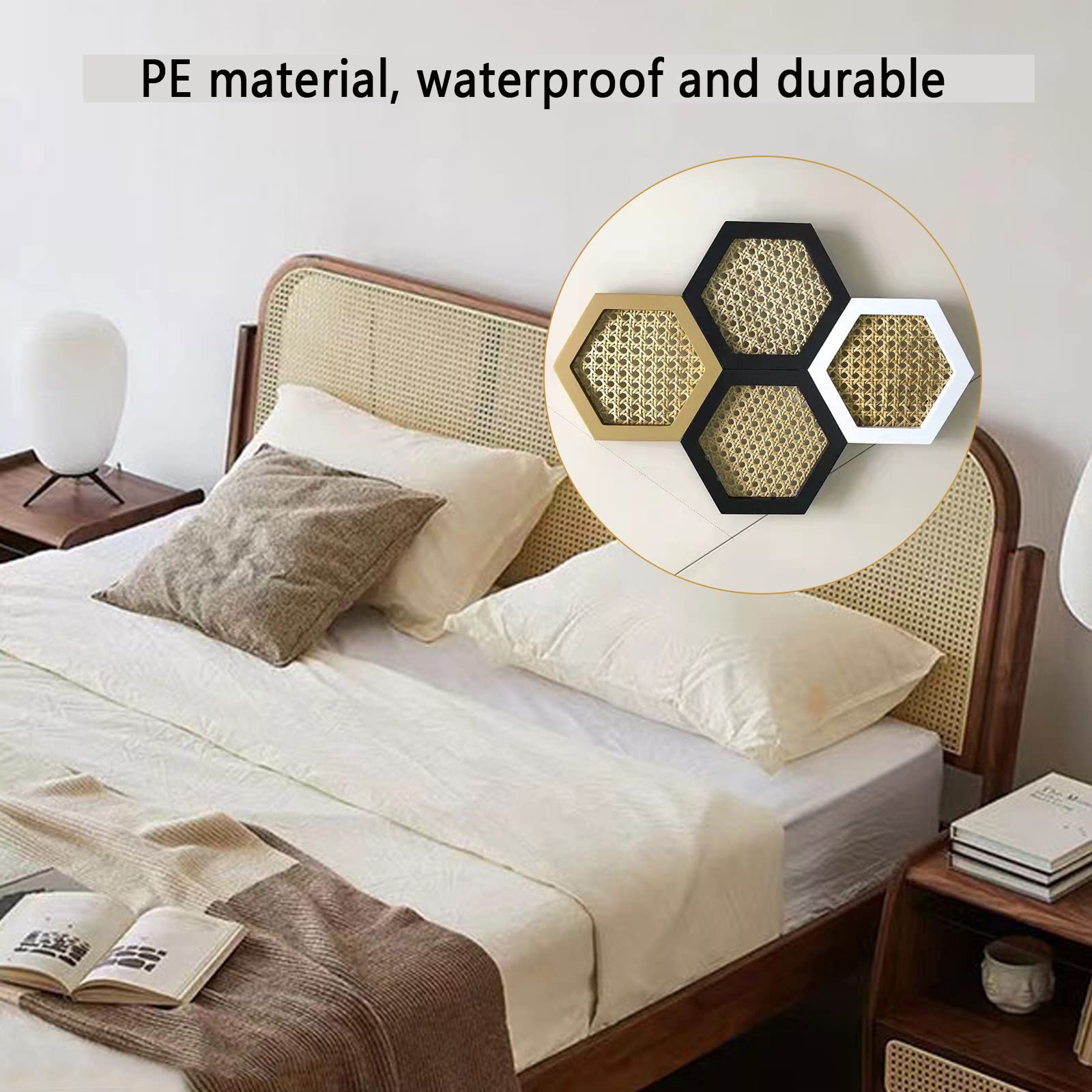 Plaster miodu plastikowa wiklina 1,5 m x 35 cm żółty wodoodporny odporny na pleśń splot rattanowy idealny do projektów DIY i dekoracji domu trwały materiał rzemieślniczy