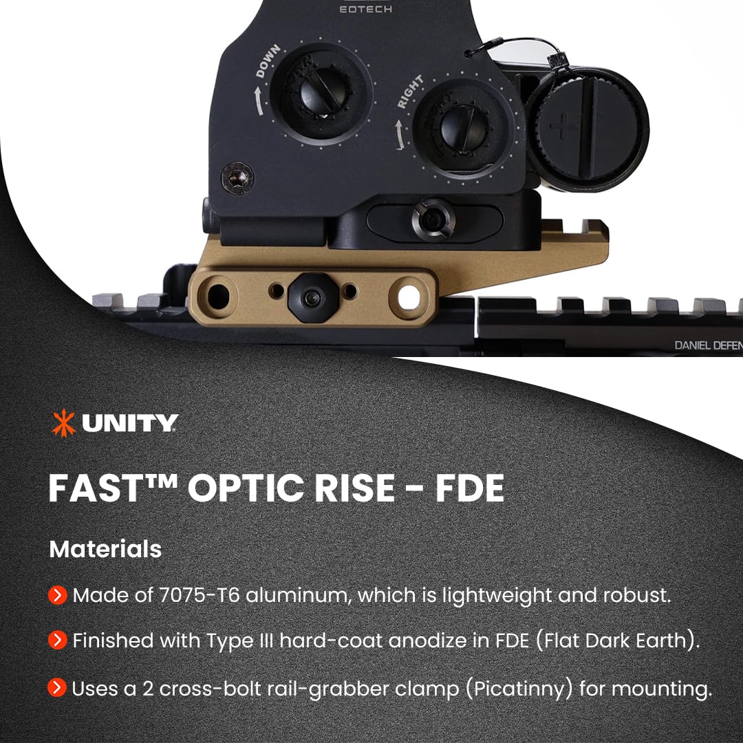 Unity Tactical Unisex-Erwachsene Fde Schnell-Optik Riser