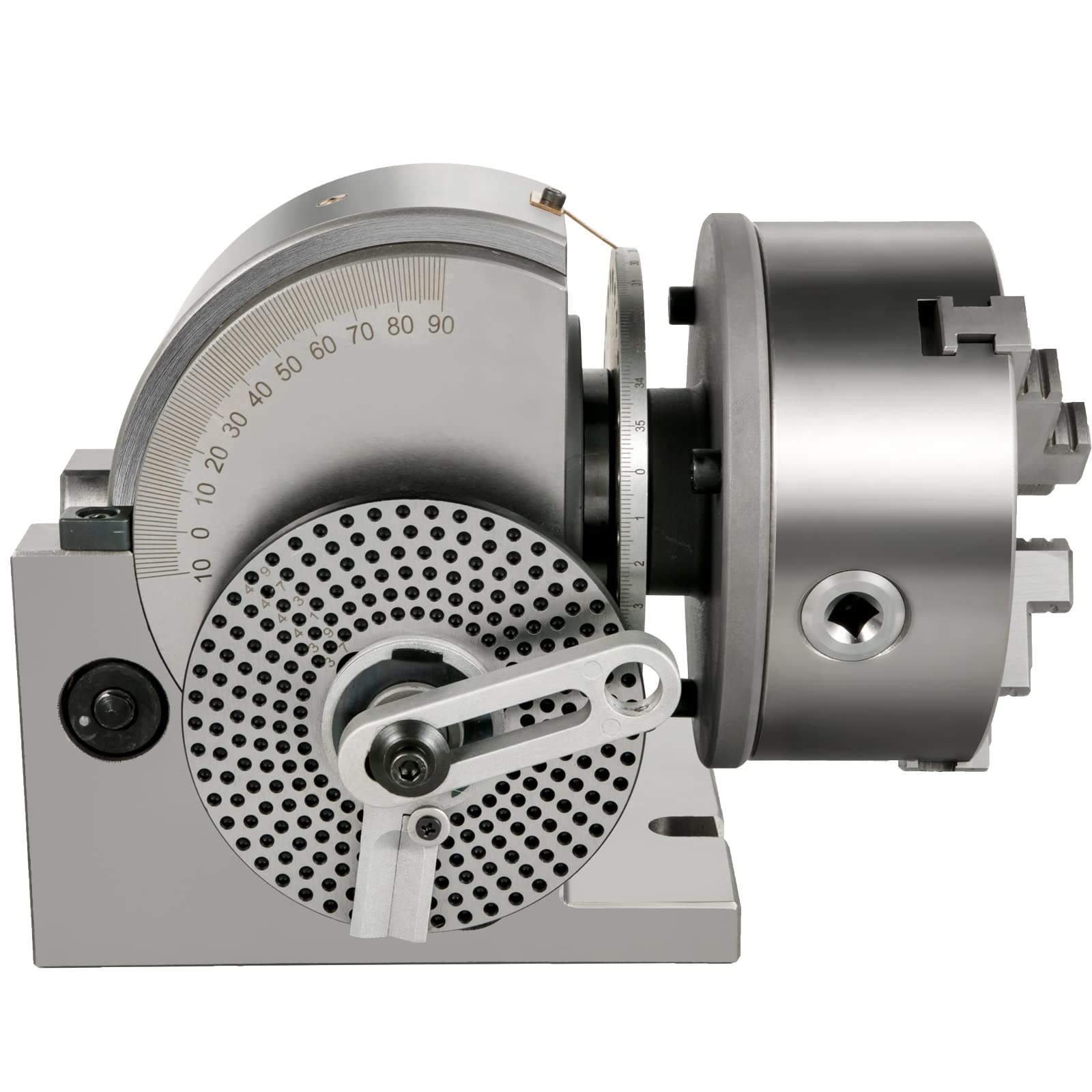 VEVOR Głowica rozdzielająca 160 mm głowica rozdzielająca do frezarki 6-1/2"/168 mm uniwersalna głowica rozdzielająca 128 mm głowica indeksująca 1:40 frezowanie głowicy dzielącej do frezowania