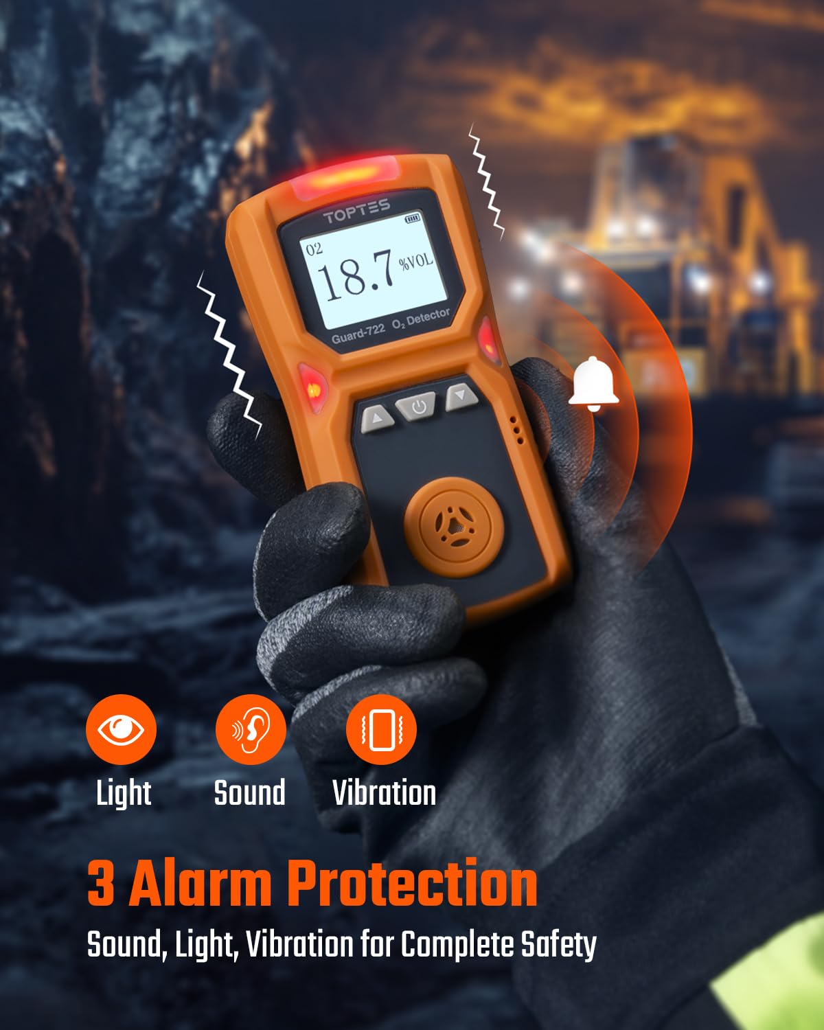 Portable O2 Monitor Machine Snapklik.com : TopTes Guard-722 Oxygen Detector, Portable O2 Monitor, 0 ...