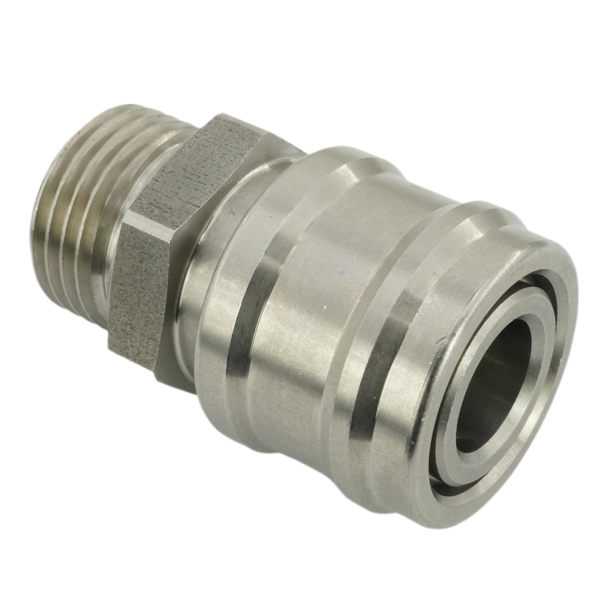 Druckluftkupplung NW 7,2 mit Außengewinde inkl. Dichtungsring (Edelstahl - G 3/8")