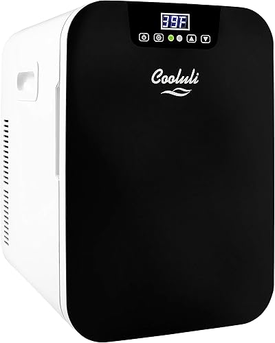Cooluli Concord - Mini refrigerador compacto de 20 litros ideal para vino o botellas de agua, viajes por carretera, casas, dormitorios, Negro
