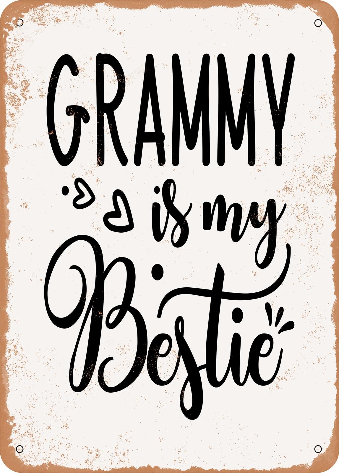 Miaomansenstore Metal Sign - Grammy Is My Bestie - Vintage Look Home Decor
