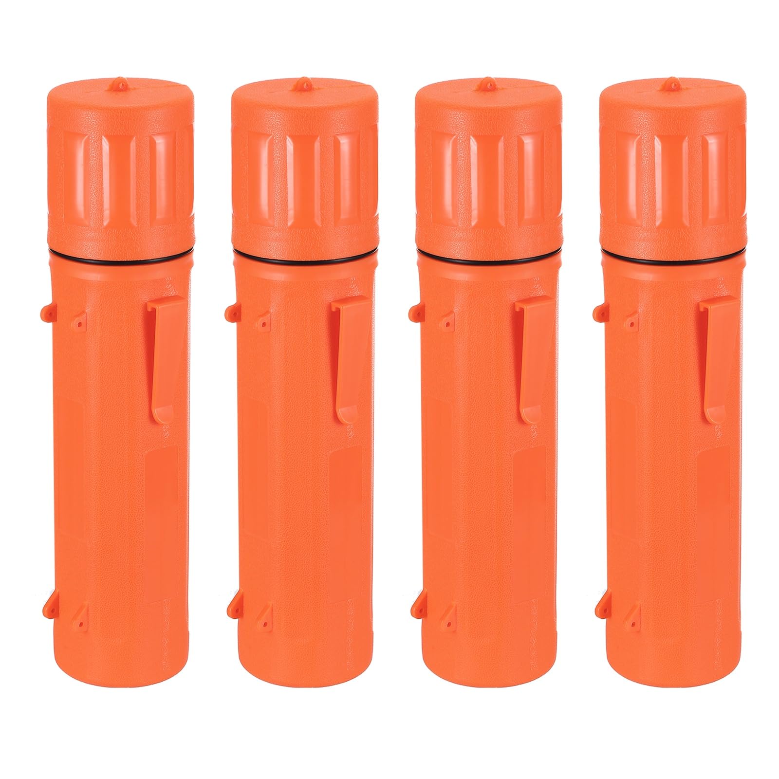 sourcing map 4 Pcs Welding Rod Storage Tube, 14.5 Inch Tungsten Electrode Holder Container Airproof Waterproof 4.5kg Capacity with Strap, Orange