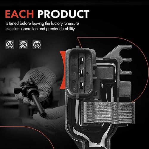 Miniatura 6 de A-Premium Paquete de bobinas de encendido del motor (bota corta) compatible con Mazda Miata 2001-2005 L4 1.8L construido en Japón BP6D18100A Juego