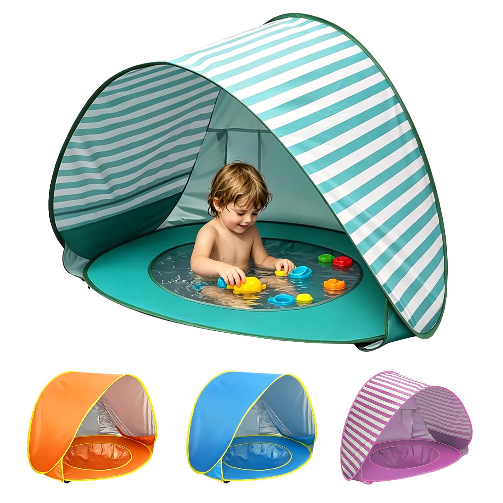 Tenda da spiaggia Baby Pop Up con mini piscina protezione UV portatile per bambini