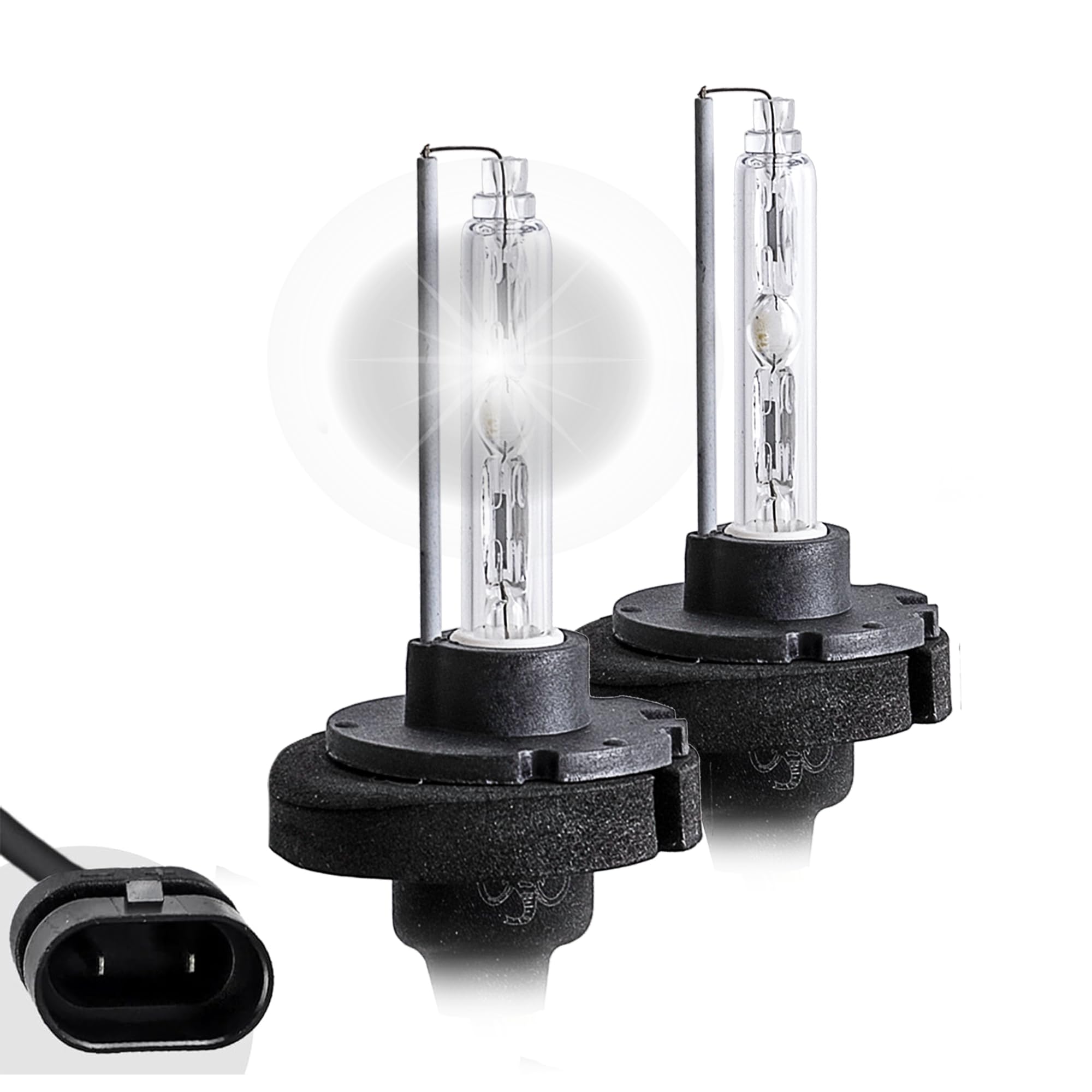 D2H Xenon Bulbs Kit with Ballasts, Headlight Bulbs Replacement for Low Beam, Replacement for D2R D2S D4S, 35W 12V 6000K White, 2pcs/SET (WITHOUT DECORDER)