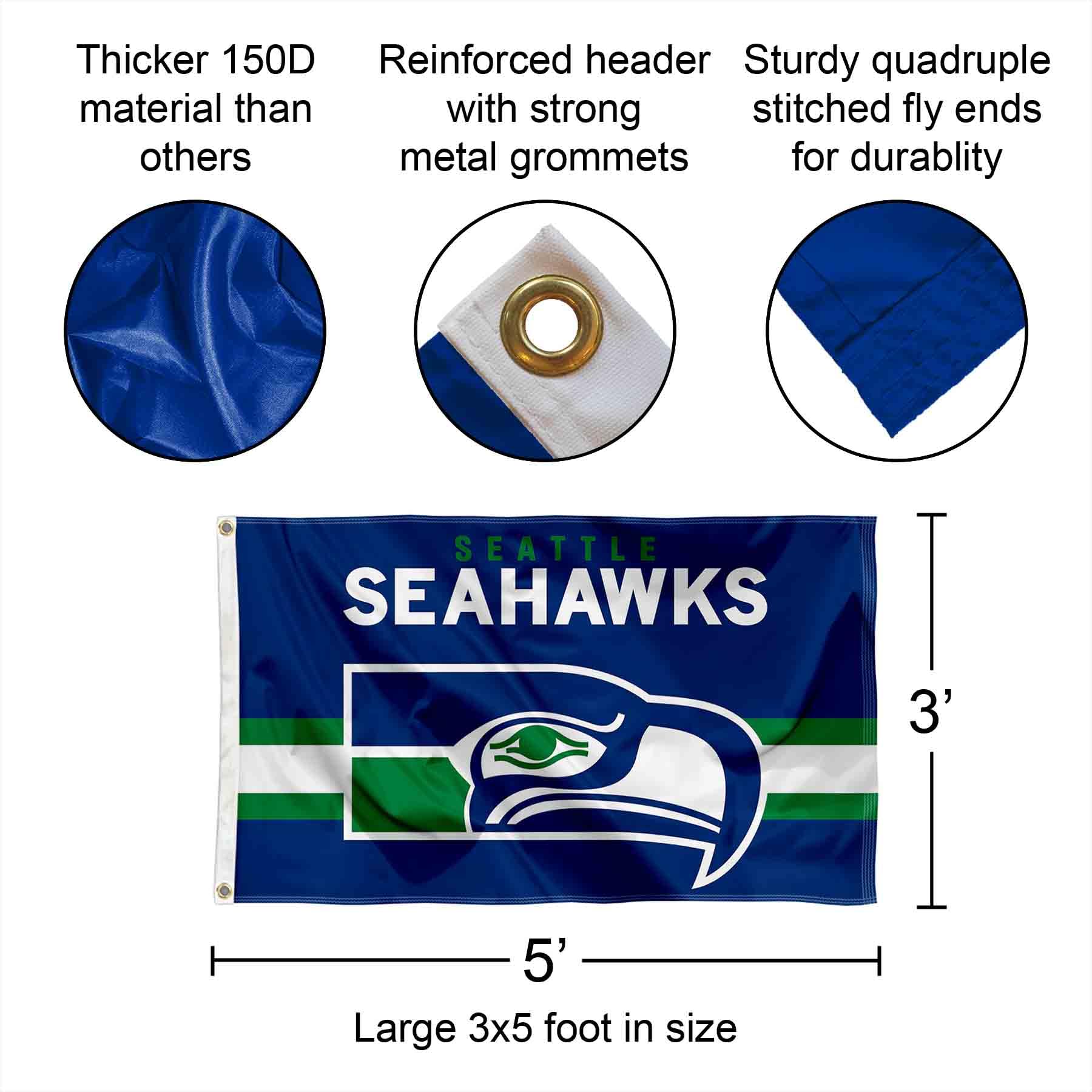 Amazon.com : Seattle Seahawks Throwback Retro Vintage Banner and