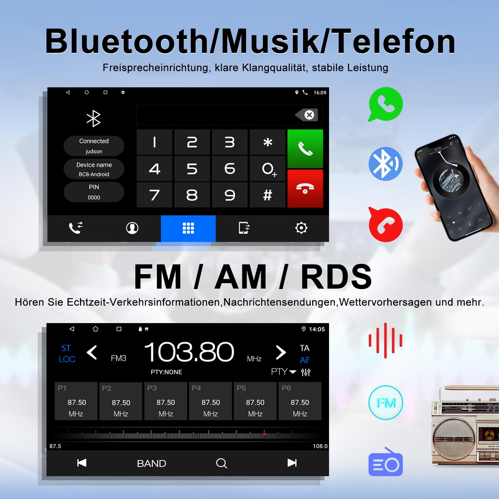 Autoradio 4 + 64 GB Android 13 per BMW Serie 3 E46 1999-2005 con Wireless Carplay Android Auto 9 pollici GPS Navigazione per Auto BMW E46 Radio Bluetooth WiFi DSP SWC