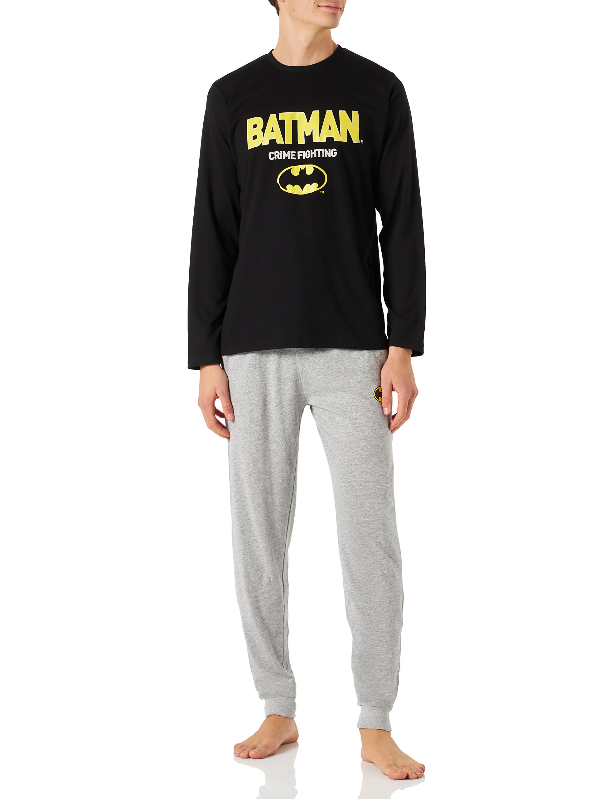 CERDÁ Life'S Little Moments Pijama Hombre Invierno de Batman 100% de Algodón con Camiseta Manga Larga Y Pantalon Largo Juego de Pijama Hombre