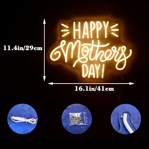 Miniatura 10 de Letreros de neón de Feliz Navidad como regalo, letras rojas y blancas con luces LED de árbol para decoración de pared de fiesta, "16.9 x 11 in",