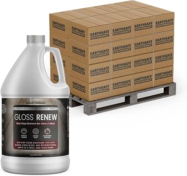 Performance Gloss Renew Floor Cleaner 48-Case Pallet, 192 One Gallon Bottles, One-Step Restorer, Removes Scuffs & Scratches, High-Gloss Finish, Burnish Ready, For Vinyl, Wood, Stone