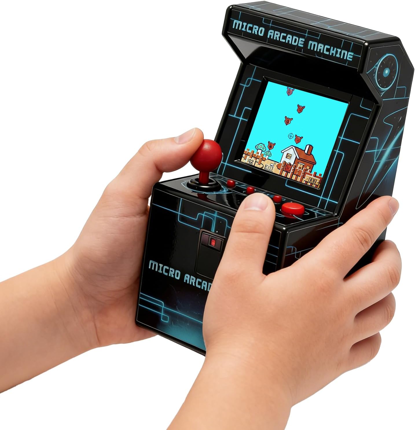 Retro Handheld Game Console for Kids, Mini Arcade Machine with 240 Built-in Games, Portable Travel Toy, Ready to Play, 2.5" Screen, Easy Joystick, Gift for Boys Girls Ages 3-8 (Batteries Included)