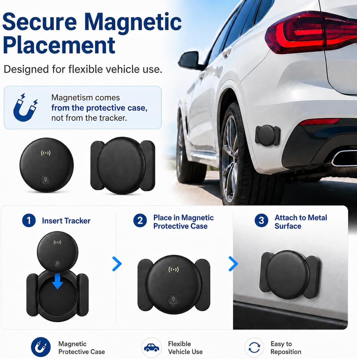GPS Tracker for Vehicle, Undetectable Car Tracker for Android & iOS