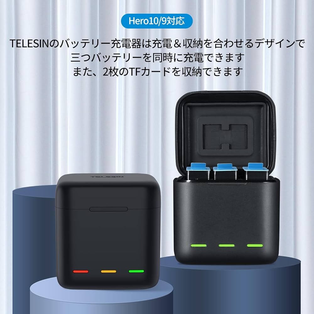 し*ー様 GoPro10 バッテリー3個　リモコン Amazon | Xtahdge スマートリモコン交換用 For Gopro Hero 12/11
