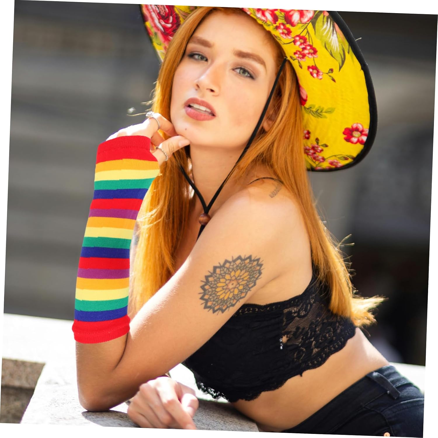 1Set Over Knee Socks and Arm Warmers for Women for Parties Cosplay Festivals Stage Performances Comfortable Material