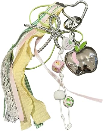Heart Bow Keychain Kawaii Y2k Strawberry Wallet Charms Cute and Beautiful Handbag Accessories Stuff Keychain