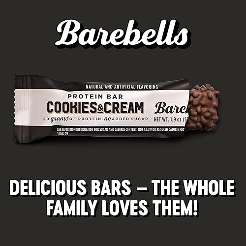 Miniatura 2 de Barebells - 12 Barras altas en proteína y bajas en carbohidratos de 194 onzas con 07 onzas de proteína sabor cookies and cream