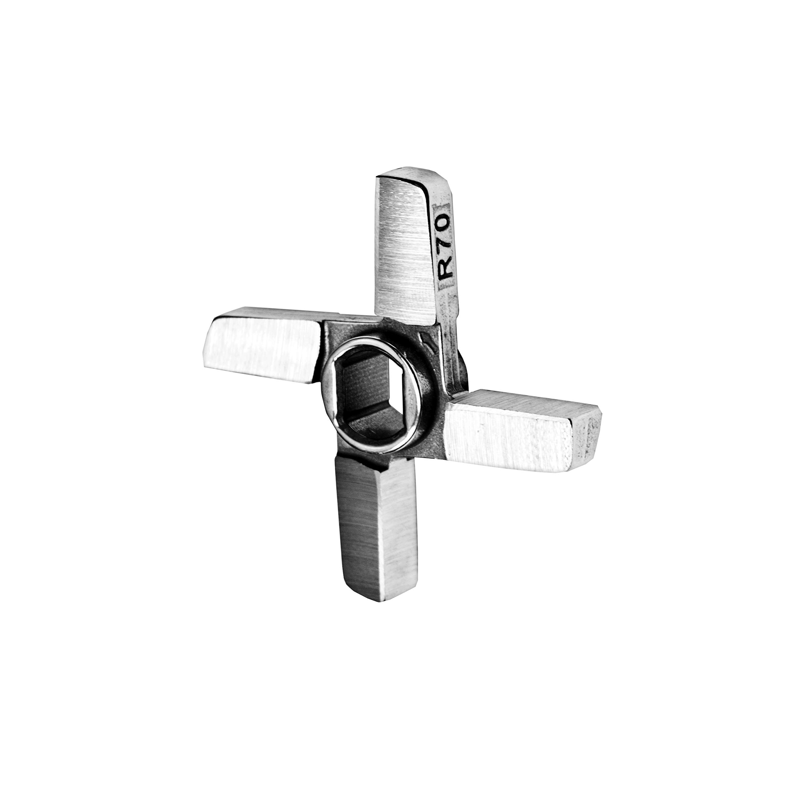 WolfCut R70 foro Croce Kit dischi foro 4,5 mm + 10 mm + 2 coltelli + 1 maschio conico SISTEMA Unger in acciaio per utensili
