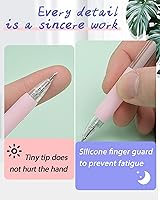 Vista 6 de Herramientas de corte para manualidades, bolígrafo cortador de papel de precisión con cabezal de corte de acero de tungsteno recargable, paquete de 6