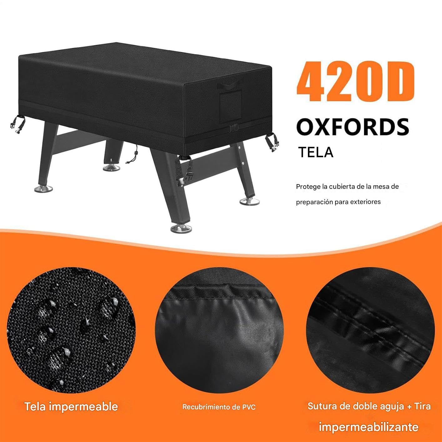 Protección para Mesa de Fútbol, Funda Protectora Para Juego de Futbolín Exterior Con Hebilla Ajustable, Protector de Muebles de Exterior Resistente al Agua y UV para Patio Jardín Terraza