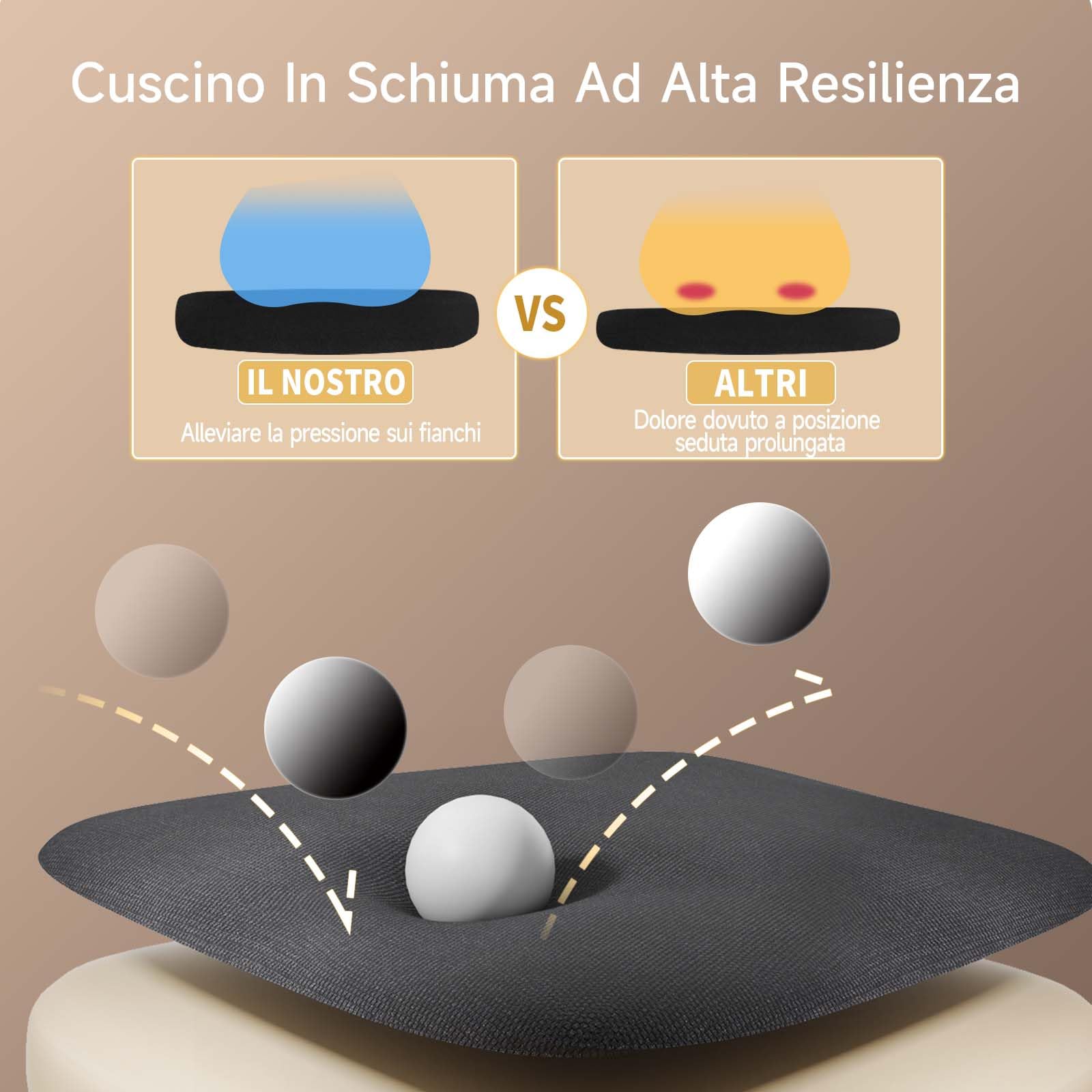 naspaluro Sedia da Ufficio Scrivania Ergonomica, Con Braccioli Pieghevoli, Altezza Regolabile, Seduta e Schienale in Rete Respirante, Girevole con Ruote, Funzione Oscillante Nera